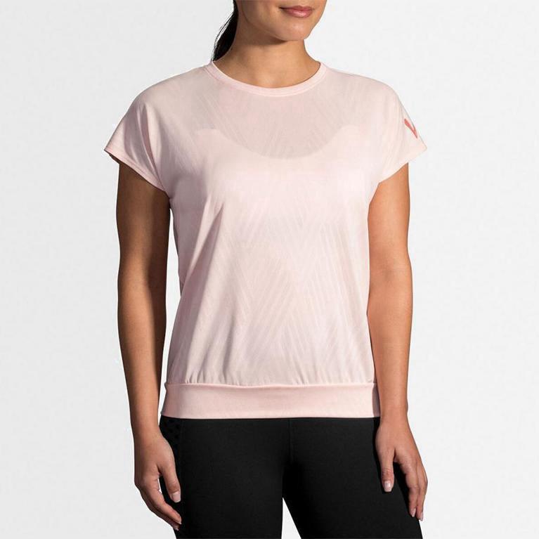 Brooks Array Camiseta De Corrida Manga Curta Mulher Rosa (19643OUFL)